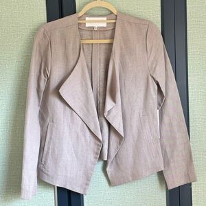 REVOLVE x cupcakes & cashmere Khaki Waterfall Light Linen Blazer, NWT, Size 6